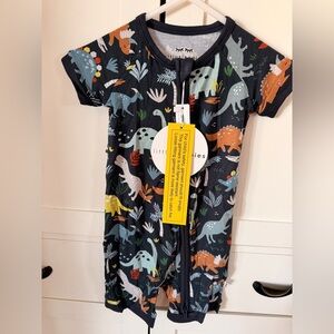 Little Sleepies Navy Dinosaur Baby Romper